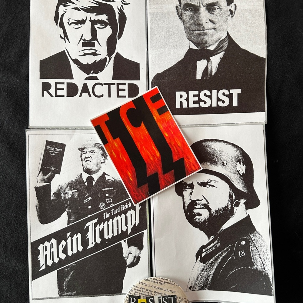 Resist Button Pin - Picture 2 of 2